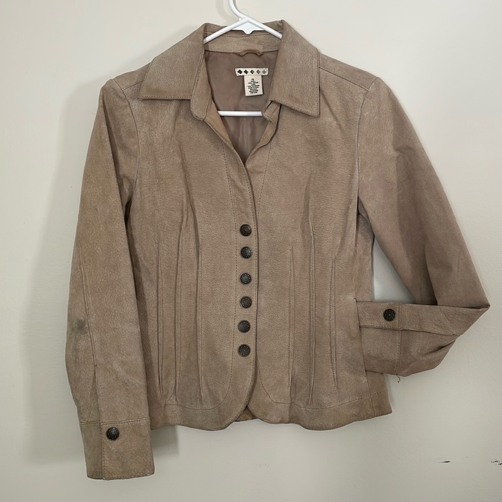 Tan tailored Leather jacket
